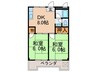 旭ガーデンハイツ 2DKの間取り