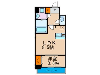 間取図 ｴ-ﾙﾘﾍﾞﾙﾃ大阪ＷＥＳＴ