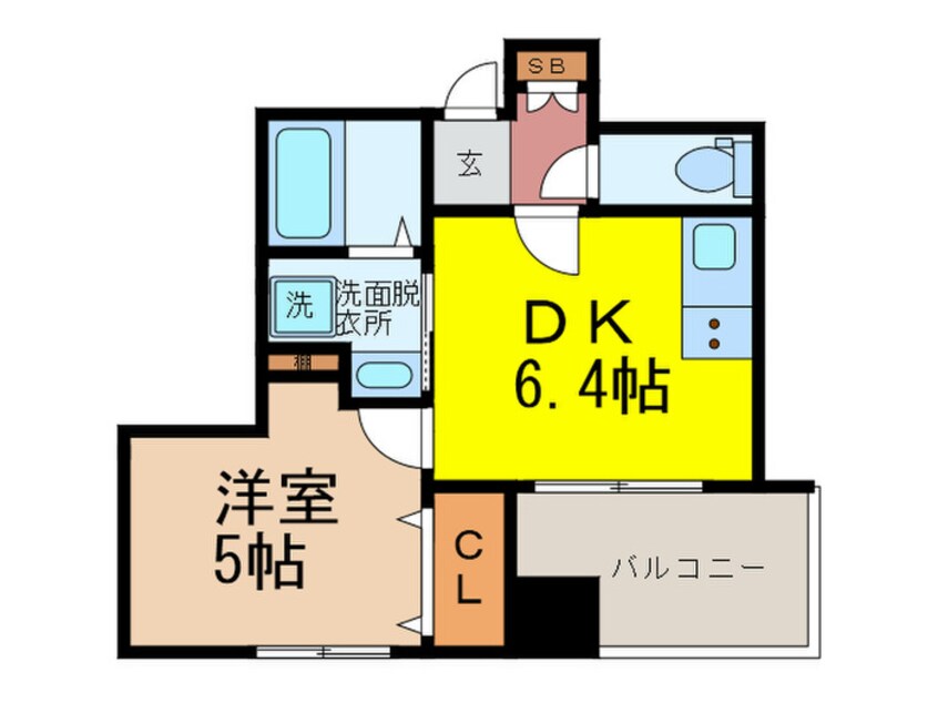 間取図 グランデージ難波西