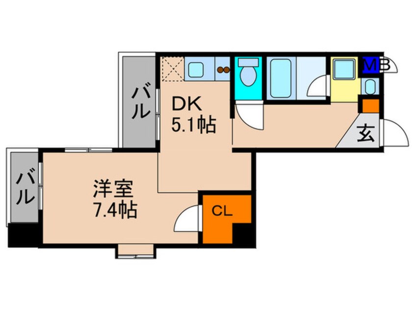 間取図 ベラジオ富小路(202)