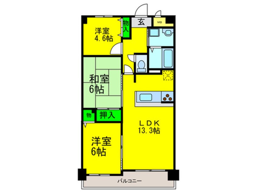 間取図 フロ－ラ南館