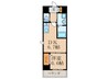 K′s SQUARE ESAKA 1DKの間取り