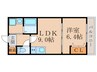 ネクスト伏見 1LDKの間取り