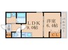 ネクスト伏見 1LDKの間取り