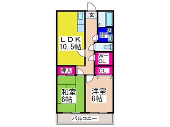 間取図 グリ－ンコ－ト川西