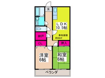 間取図 グリ－ンコ－ト川西