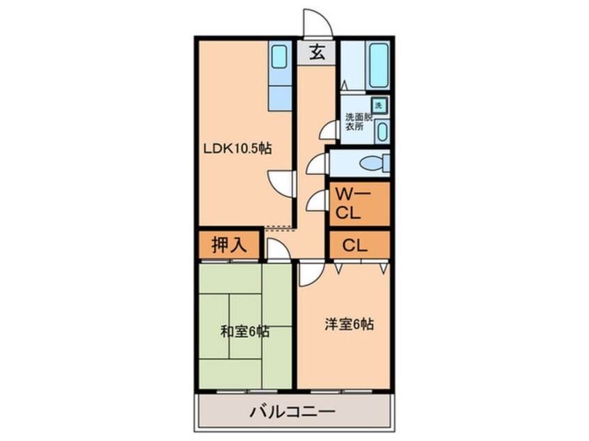 間取図 グリ－ンコ－ト川西