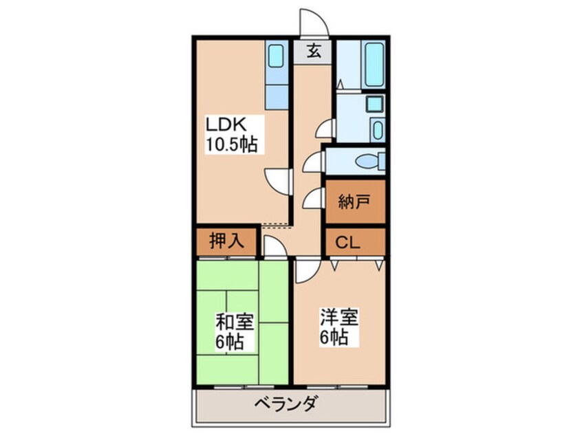 間取図 グリ－ンコ－ト川西