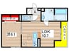 Ｄ－ｒｏｏｍ武庫之荘 1LDKの間取り
