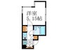 サンシティ四条大宮シャトー朝日 1Kの間取り