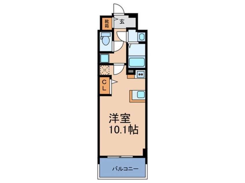 間取図 MELDIA CREST TAPP 難波 WEST