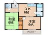 フラット松江 2DKの間取り