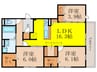 casa.FILANTE V 3LDKの間取り