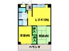 アーベインコート 2LDKの間取り