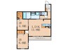 Ｄ-ｒｏｏｍ南塚口 2LDKの間取り