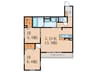 Ｄ-ｒｏｏｍ南塚口 2LDKの間取り