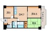 サンロイヤル武庫川東（512） 3DKの間取り