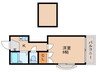 嵯峨野レジデンス 1Kの間取り