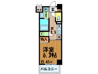 間取図 ヴァンスタ－ジュ関目