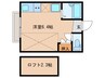 グリーンリーフ上池田 1Rの間取り