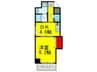 一条通TKハイツ 1DKの間取り