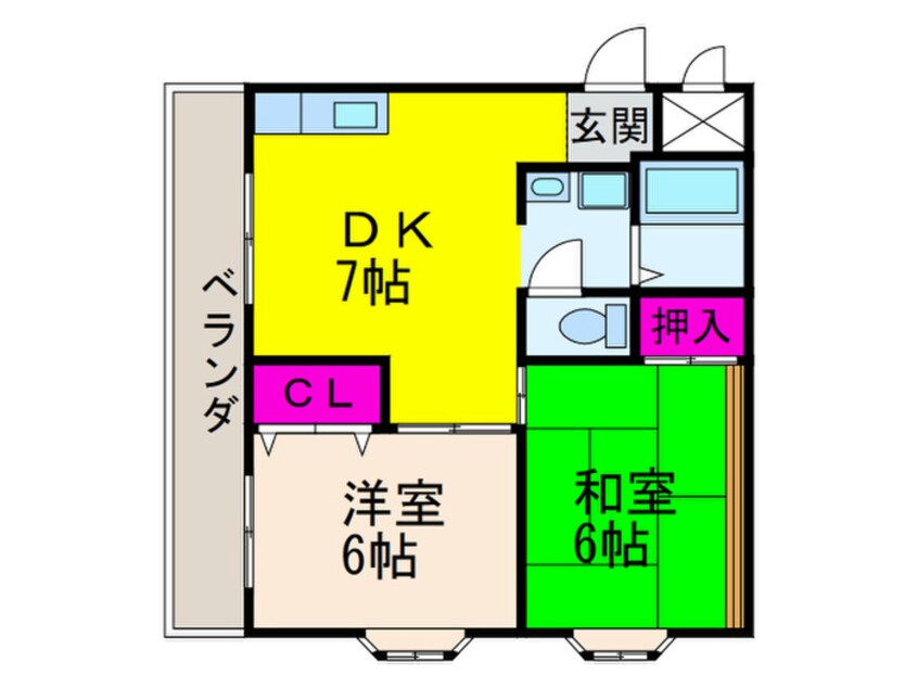 間取図 大塚チェリ－ハイツ１２