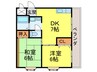 大塚チェリ－ハイツ１２ 2DKの間取り