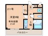 カントリ－青葉ハイツ 1Kの間取り