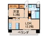 リンクハウス北梅田 1LDKの間取り