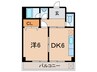 野田ハイツ 1DKの間取り