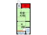 マンション富士 1Kの間取り