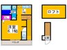 あんしん＋日置荘西町 1Kの間取り