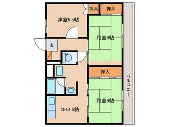 間取図 ビレッジハウス城陽４号棟