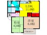アネックス華 2LDKの間取り