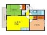 ノースバレイ 2LDKの間取り