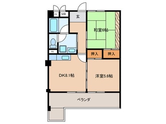 間取図 ロイヤル花隈（４－Ｂ）