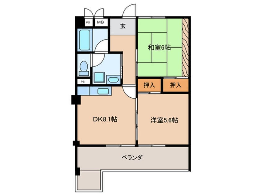 間取図 ロイヤル花隈（４－Ｂ）