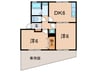 ハイカムール垂水 2DKの間取り