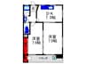 豊中ローズハイツ 2DKの間取り