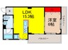 豊南ハイツ 1LDKの間取り
