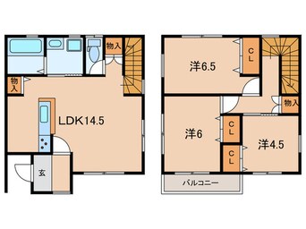 間取図 今津上野町貸家A号棟