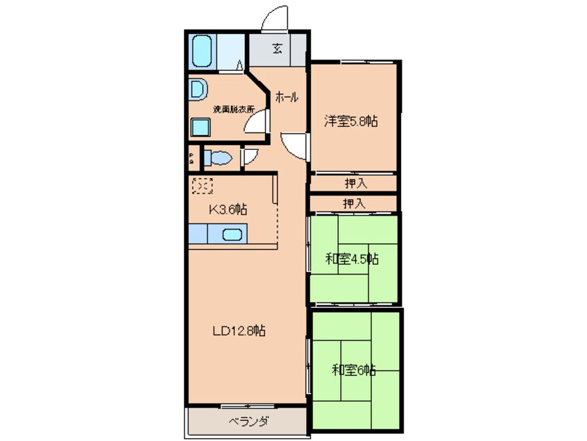 間取図 サンクス第１ハイツ