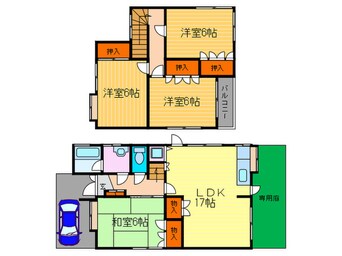 間取図 修学院貸家（東浦町）