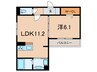 プレガーレ中須佐 1LDKの間取り