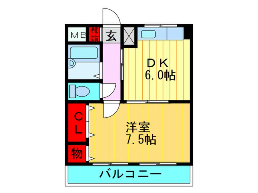 間取図 レオハイム田口