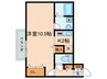 ベルコ－ト木ノ座 1Kの間取り