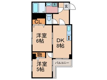 間取図 コスモ御池御幸町（４０１）