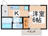 プチベルン平野 1Kの間取り