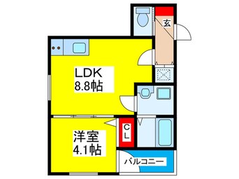 間取図 F　asecia ascella