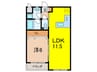 Harmony court 宮町 1LDKの間取り